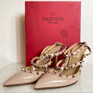 Valentino Garavani Rockstud Patent Leather Slings